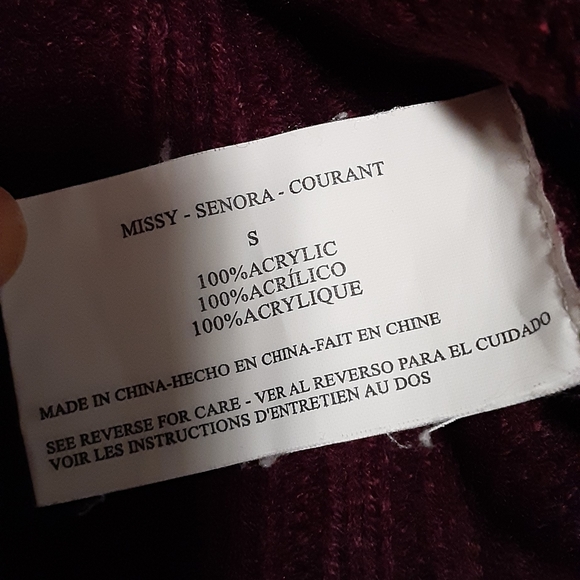 Cable Knit Button Up Sweater, Small - Picture 7 of 8